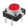 Botao Redondo LED Vermelho 12x12mm